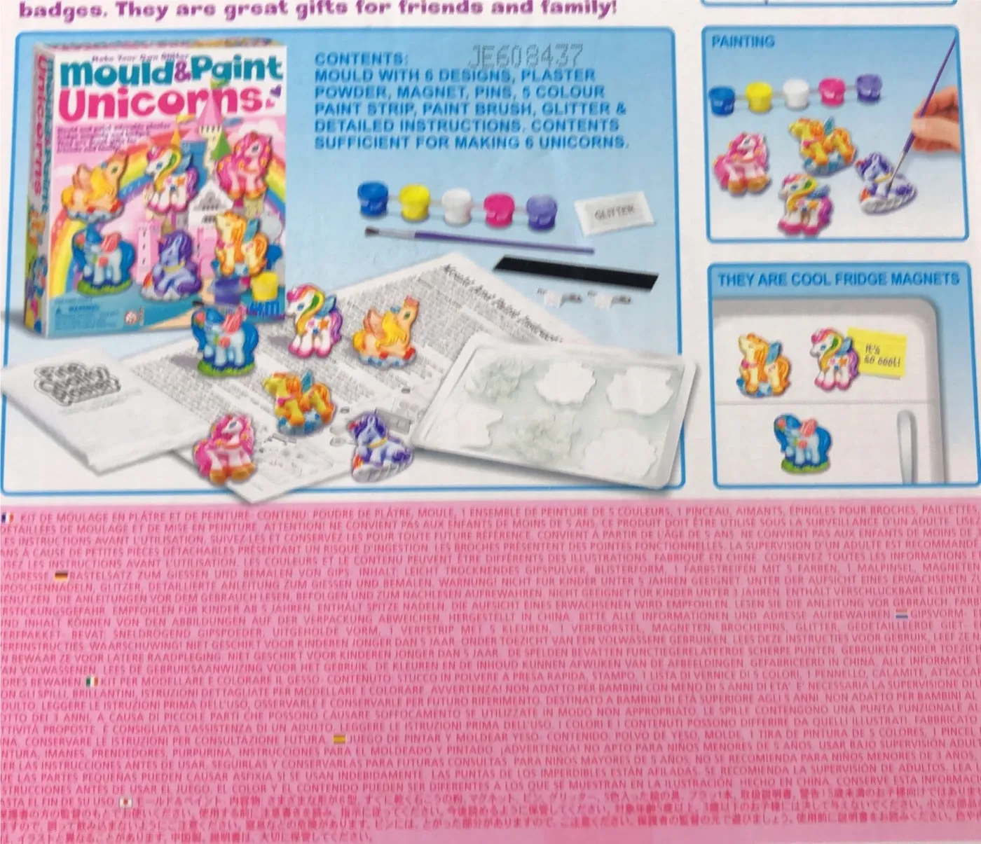 4M Mould & Paint Kit, Unicorns