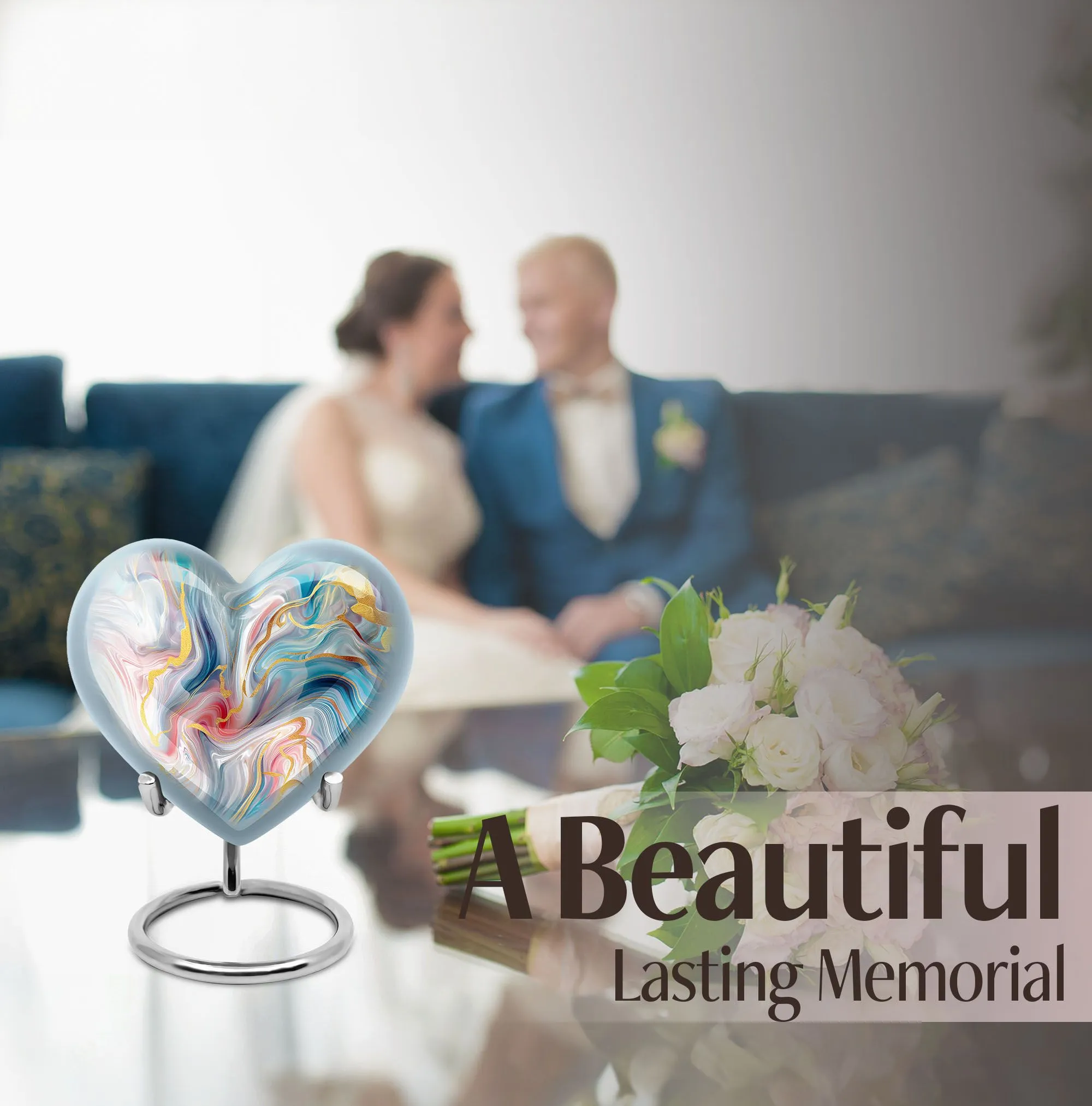 Abstract Heart - Cremation Urn for Adult Human Ashes