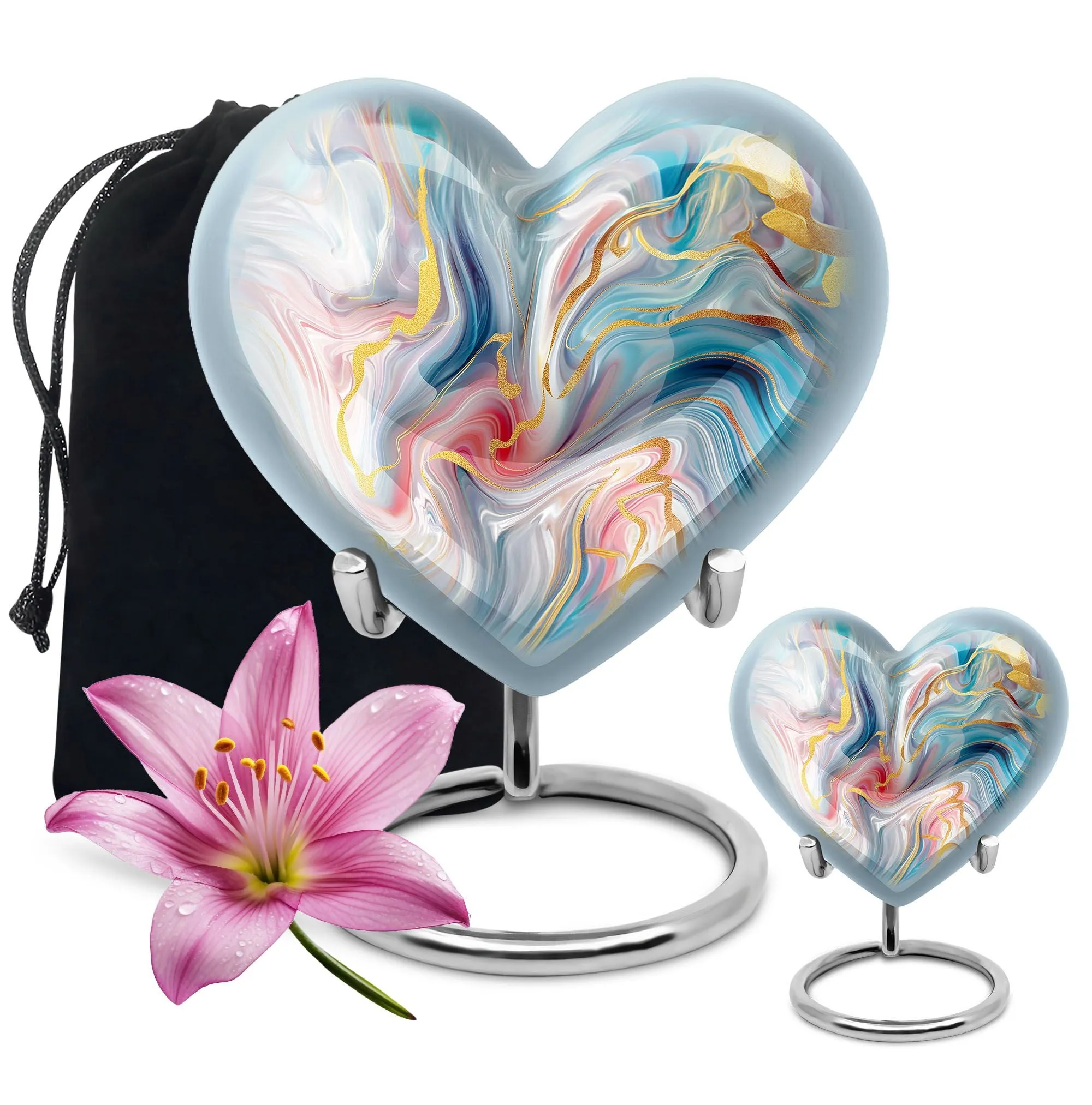 Abstract Heart - Cremation Urn for Adult Human Ashes