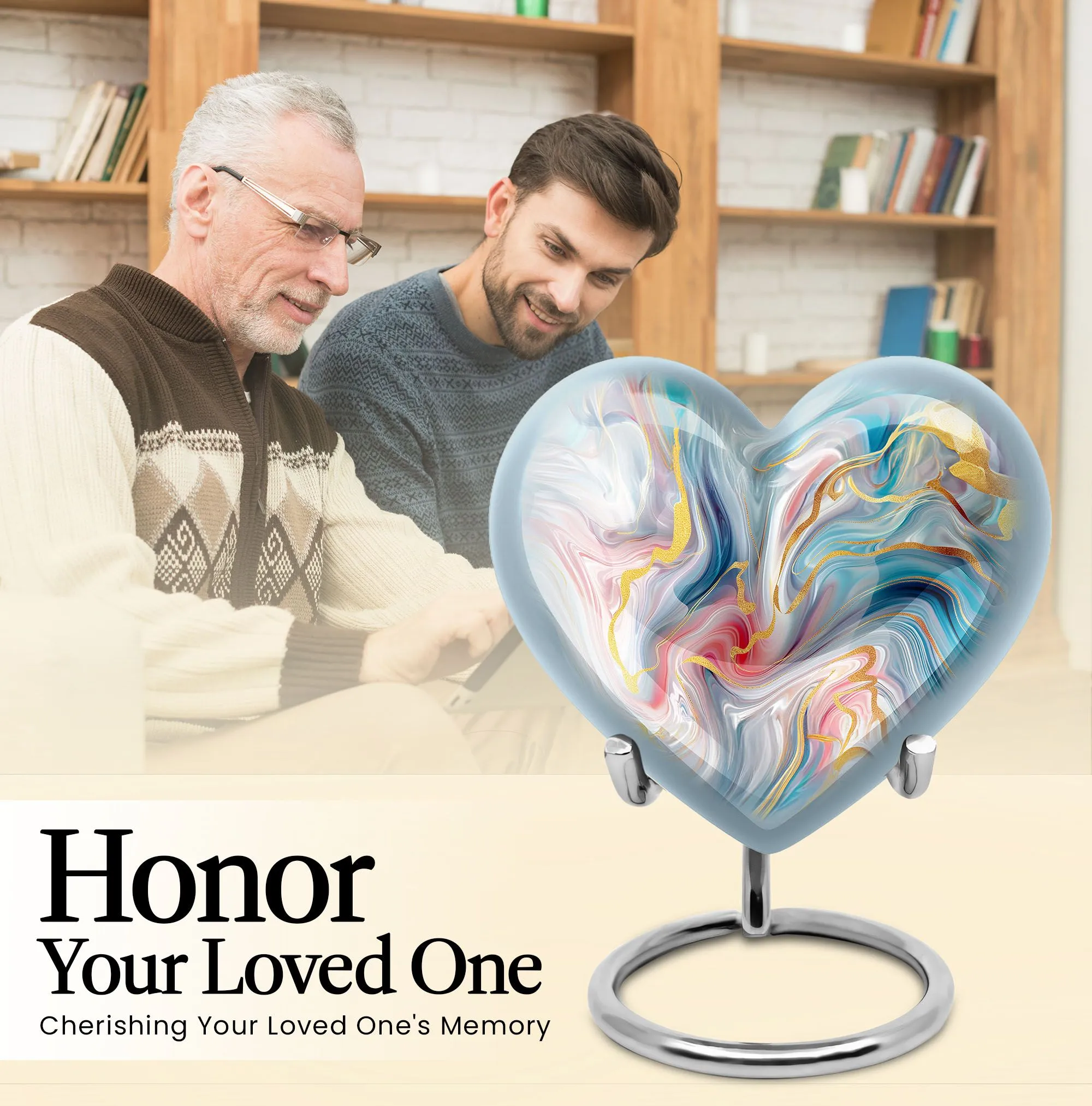 Abstract Heart - Cremation Urn for Adult Human Ashes