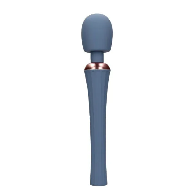 Aparat de masaj LOVELINE Powerful Wand Vibrator with Still Handle. pentru corp și zone intime. 20 funcții de vibrație. albastru