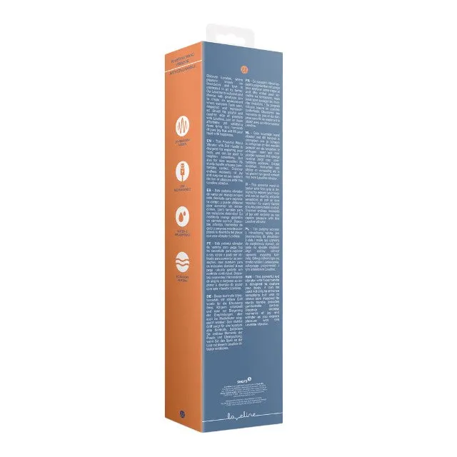 Aparat de masaj LOVELINE Powerful Wand Vibrator with Still Handle. pentru corp și zone intime. 20 funcții de vibrație. albastru