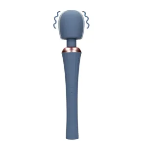 Aparat de masaj LOVELINE Powerful Wand Vibrator with Still Handle. pentru corp și zone intime. 20 funcții de vibrație. albastru