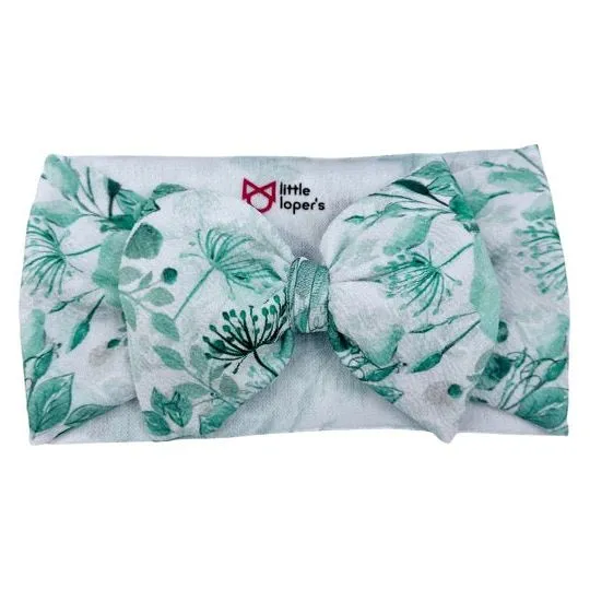 Aqua Floral Headwrap