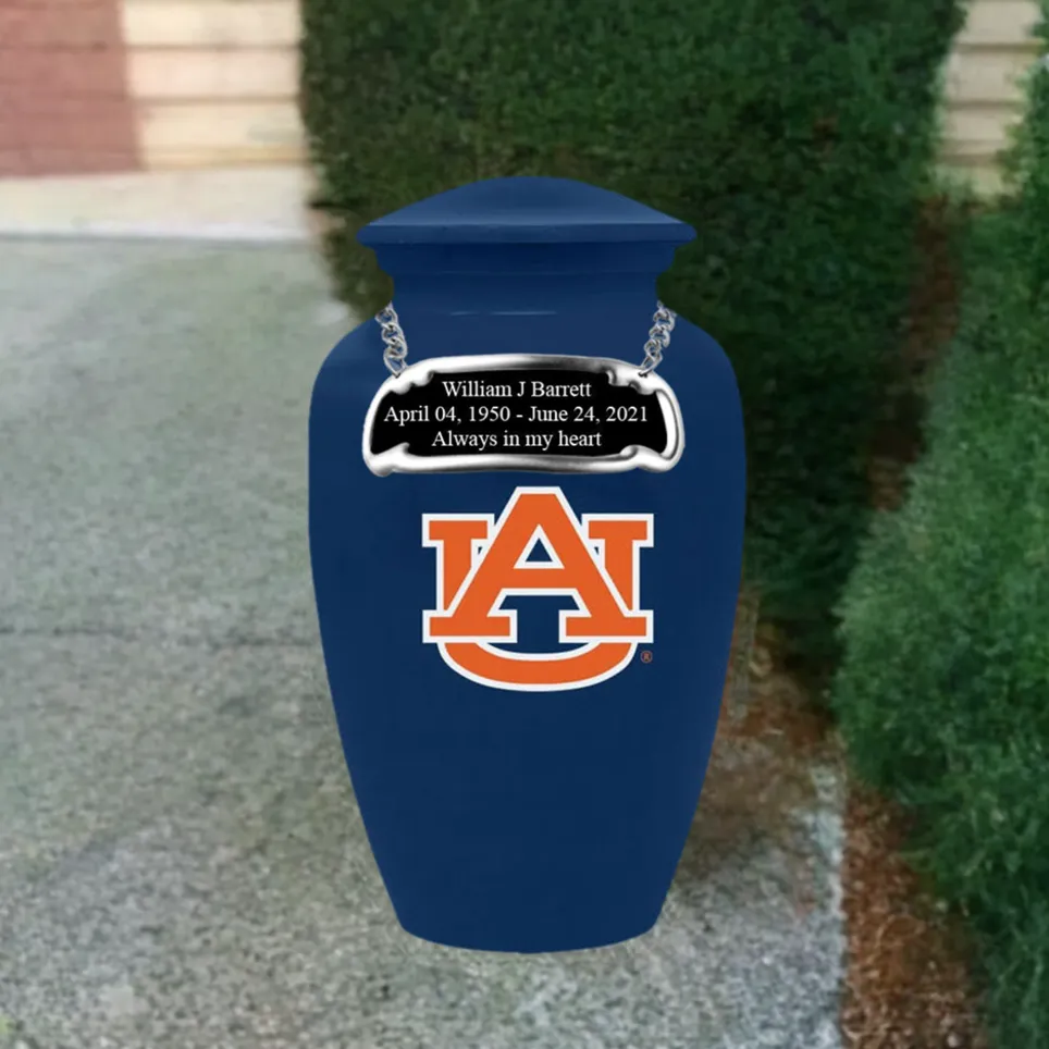 Auburn Tigers Collegiate Football Cremation Urn - Blue