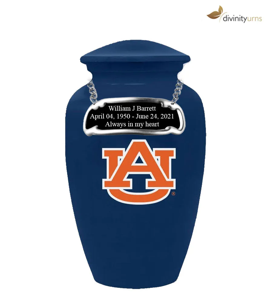 Auburn Tigers Collegiate Football Cremation Urn - Blue