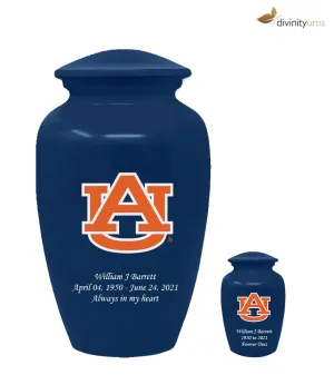 Auburn Tigers Collegiate Football Cremation Urn - Blue