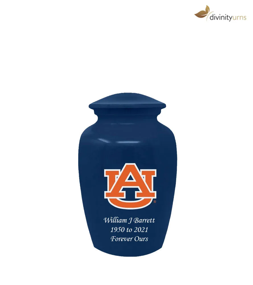 Auburn Tigers Collegiate Football Cremation Urn - Blue