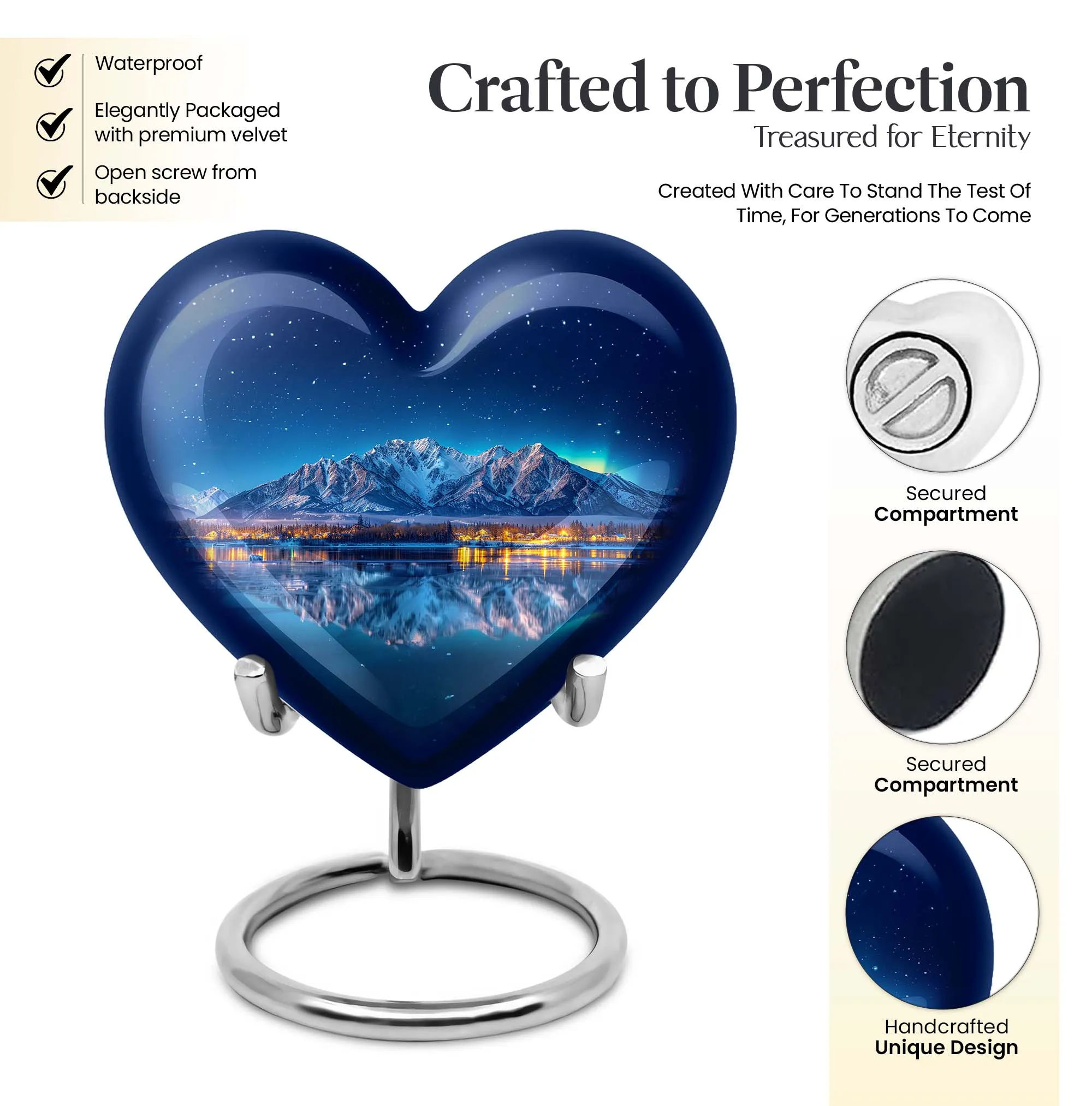 Aurora Borealis Bliss: Miniature Keepsake Urn For Ashes