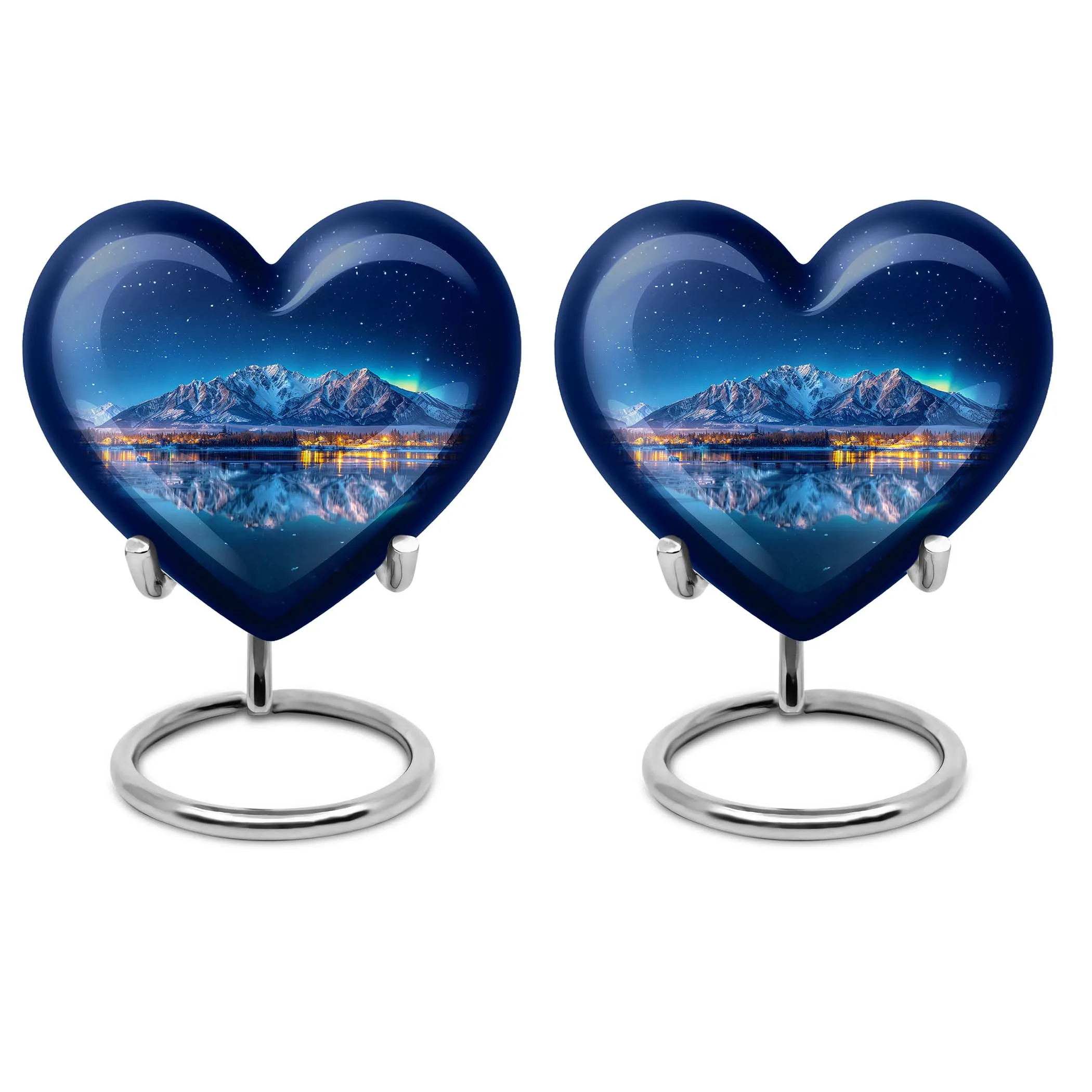 Aurora Borealis Bliss: Miniature Keepsake Urn For Ashes
