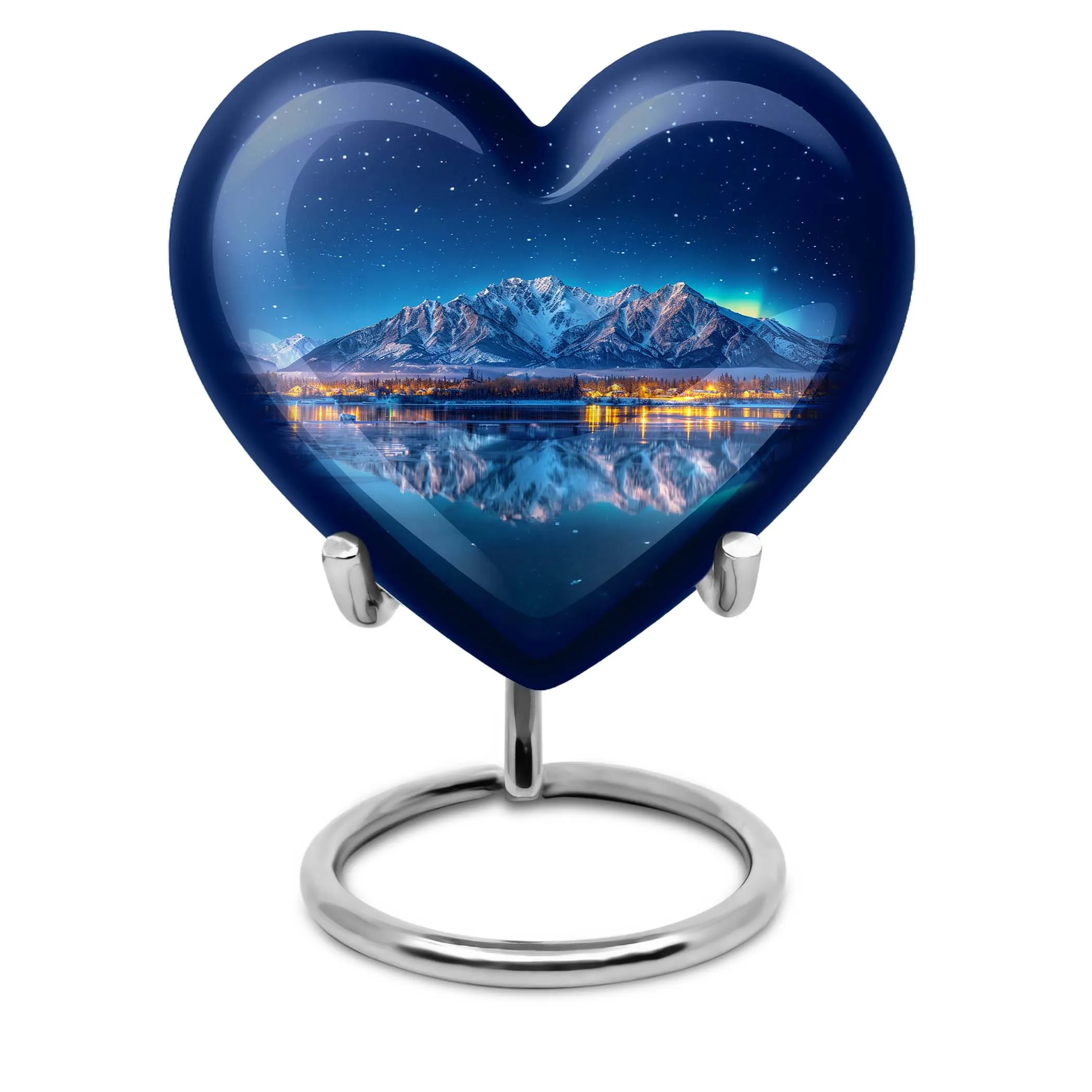 Aurora Borealis Bliss: Miniature Keepsake Urn For Ashes