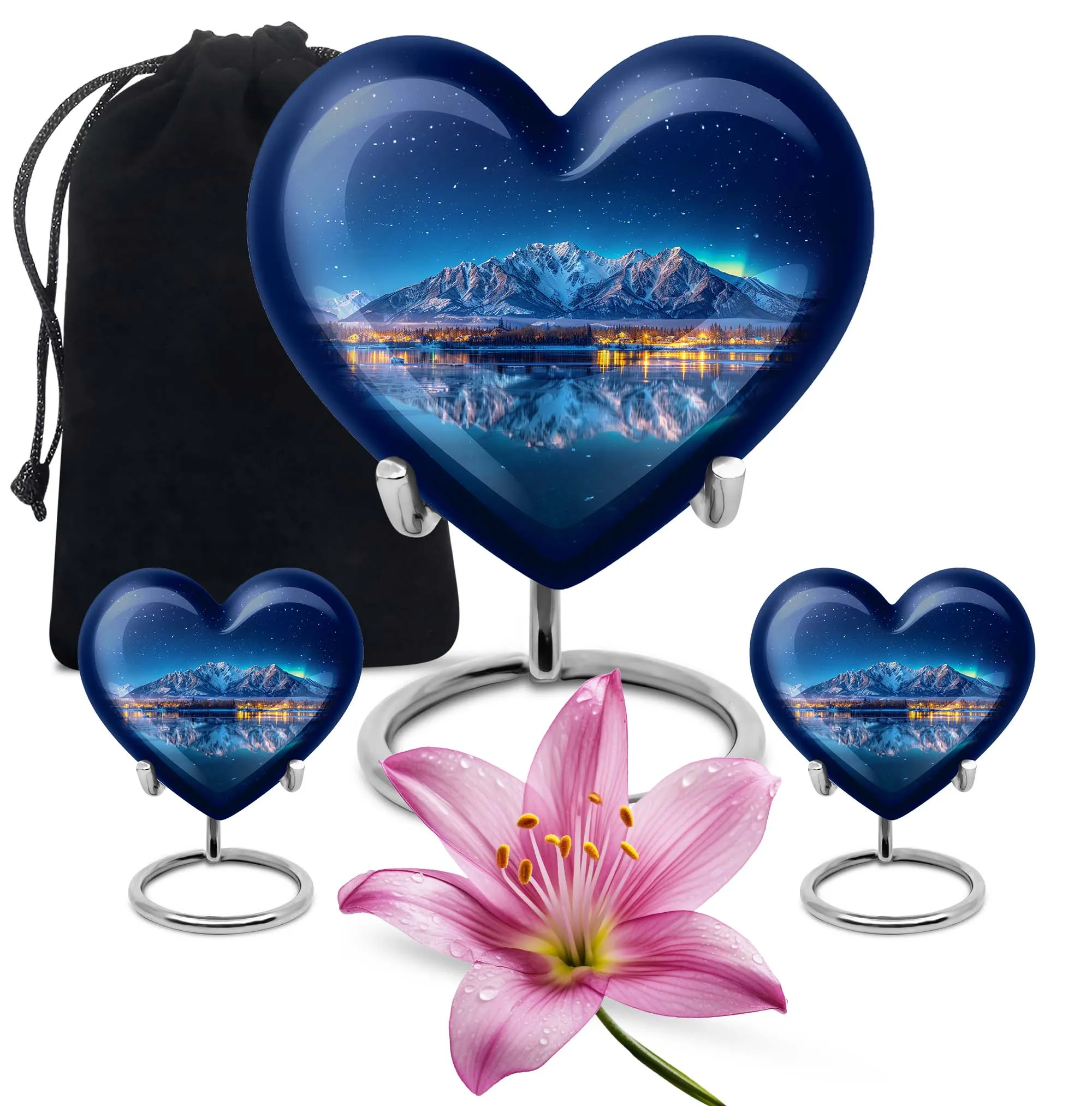 Aurora Borealis Bliss: Miniature Keepsake Urn For Ashes
