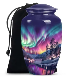 Aurora Borealis Memorial - Large Cremation Urn for Adults