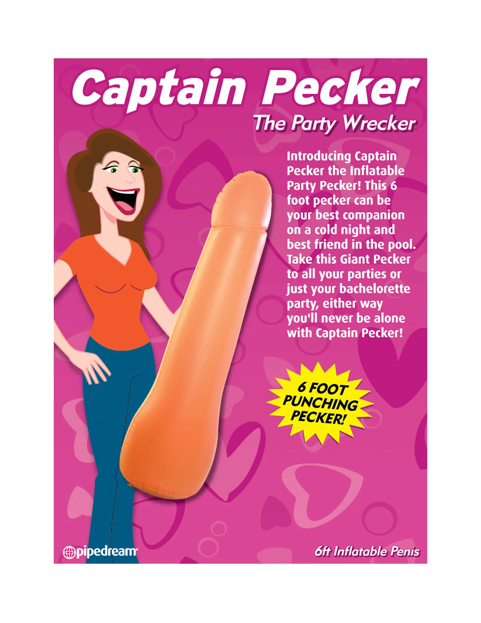 Bachelorette Party Favors - Captain Pecker The Inflatable Party Pecker
