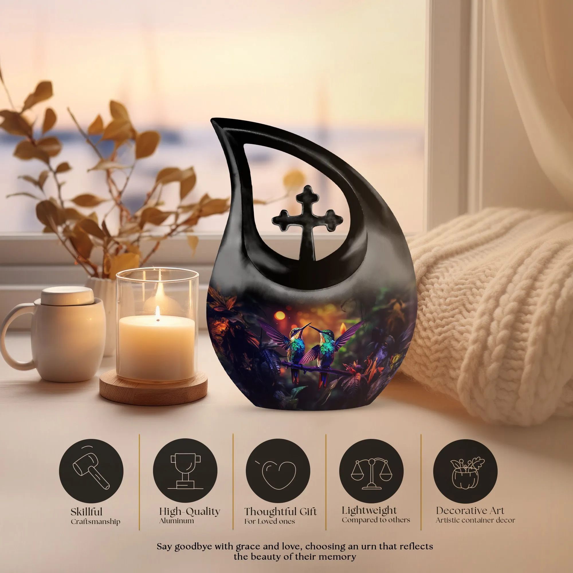 Bird urn -Themed Cremation Urn for Ashes Preservation
