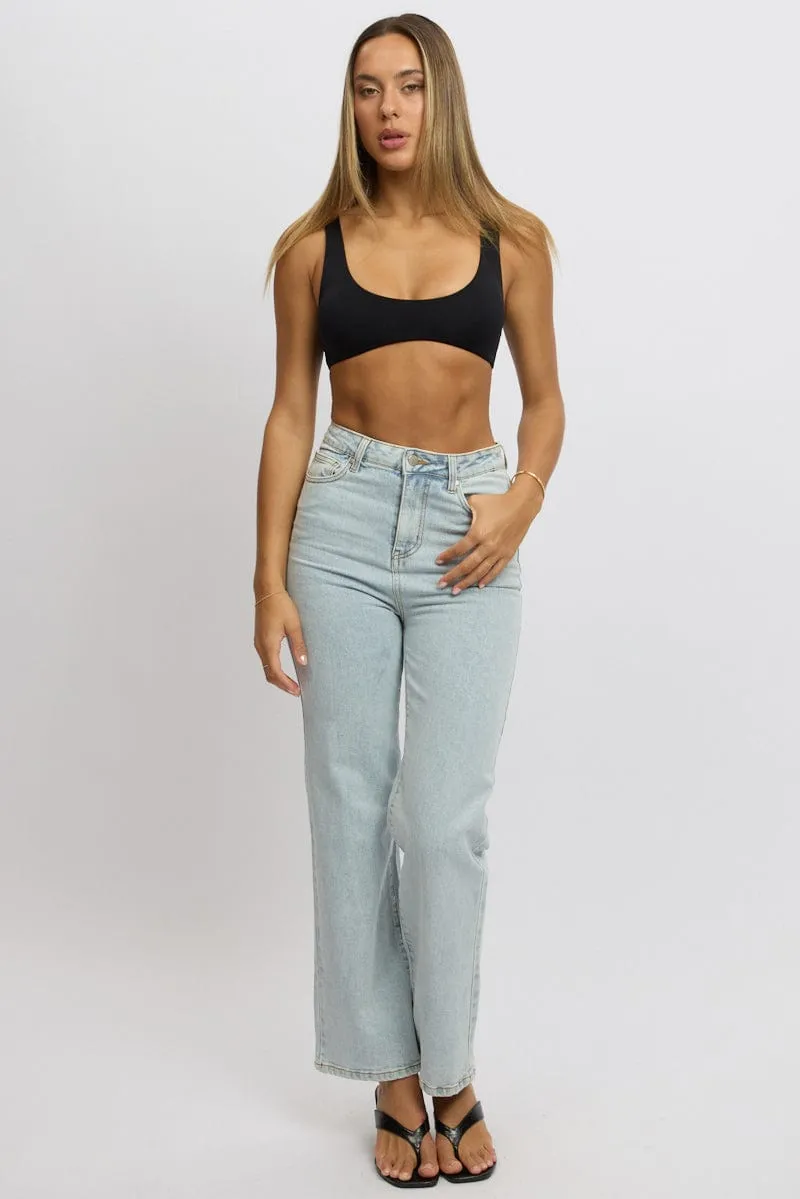 Black Bralette Seamless Cropped