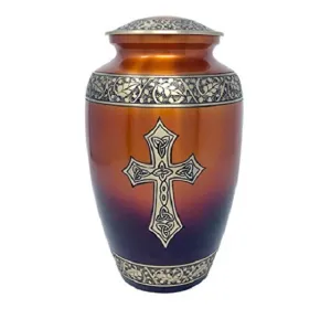Blessings of Christ Sunset Gold Finish Cross Urn
