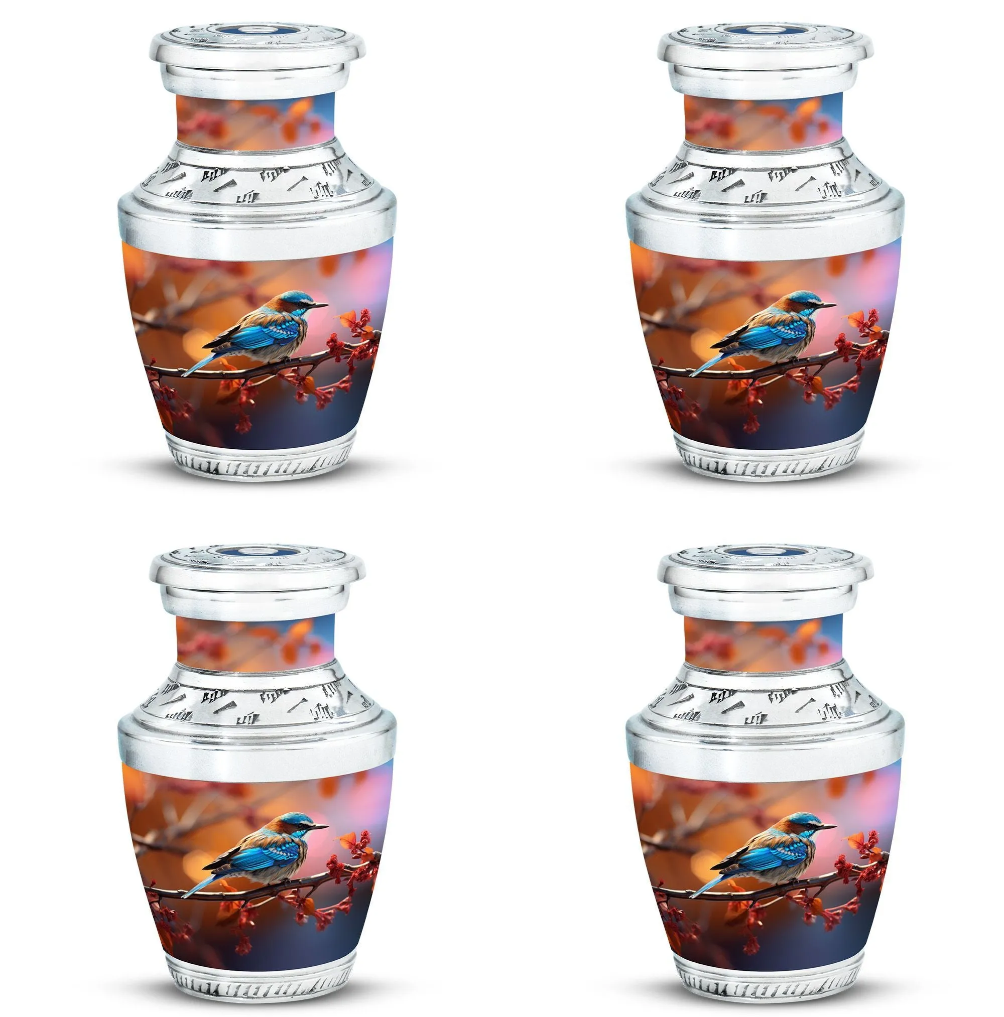 Blue Sparrow: Cherished Cremation Urn for Storing Cremated Ashes