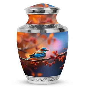 Blue Sparrow: Cherished Cremation Urn for Storing Cremated Ashes