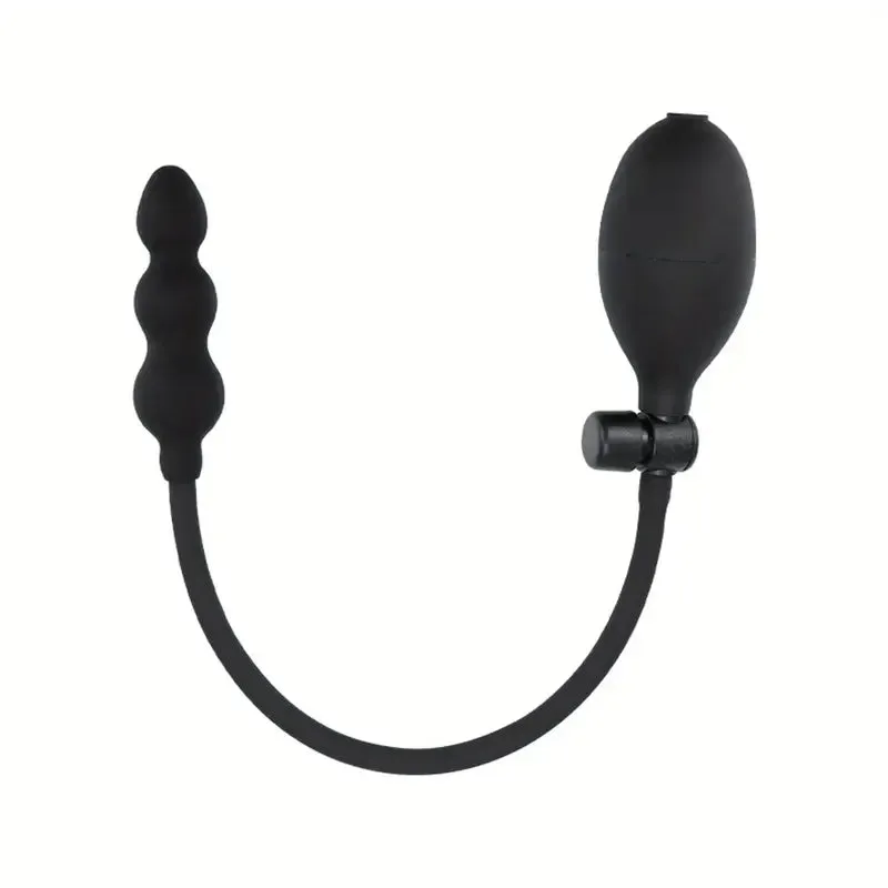 Body-Safe Silicone Inflatable Anal Plug With Quick Release Valve Butt Toy
