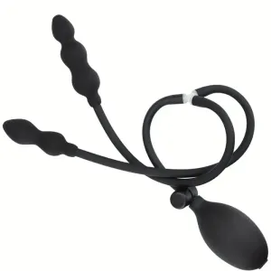 Body-Safe Silicone Inflatable Anal Plug With Quick Release Valve Butt Toy