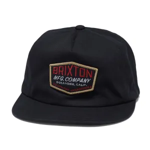 Brixton Coleson Hp Snapback Hat - Black/Burgundy