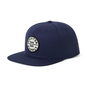 Brixton Oath III Snapback Hat - Washed Navy/White/Black