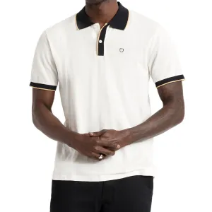 Brixton Proper Polo Shirt - Off White/Black