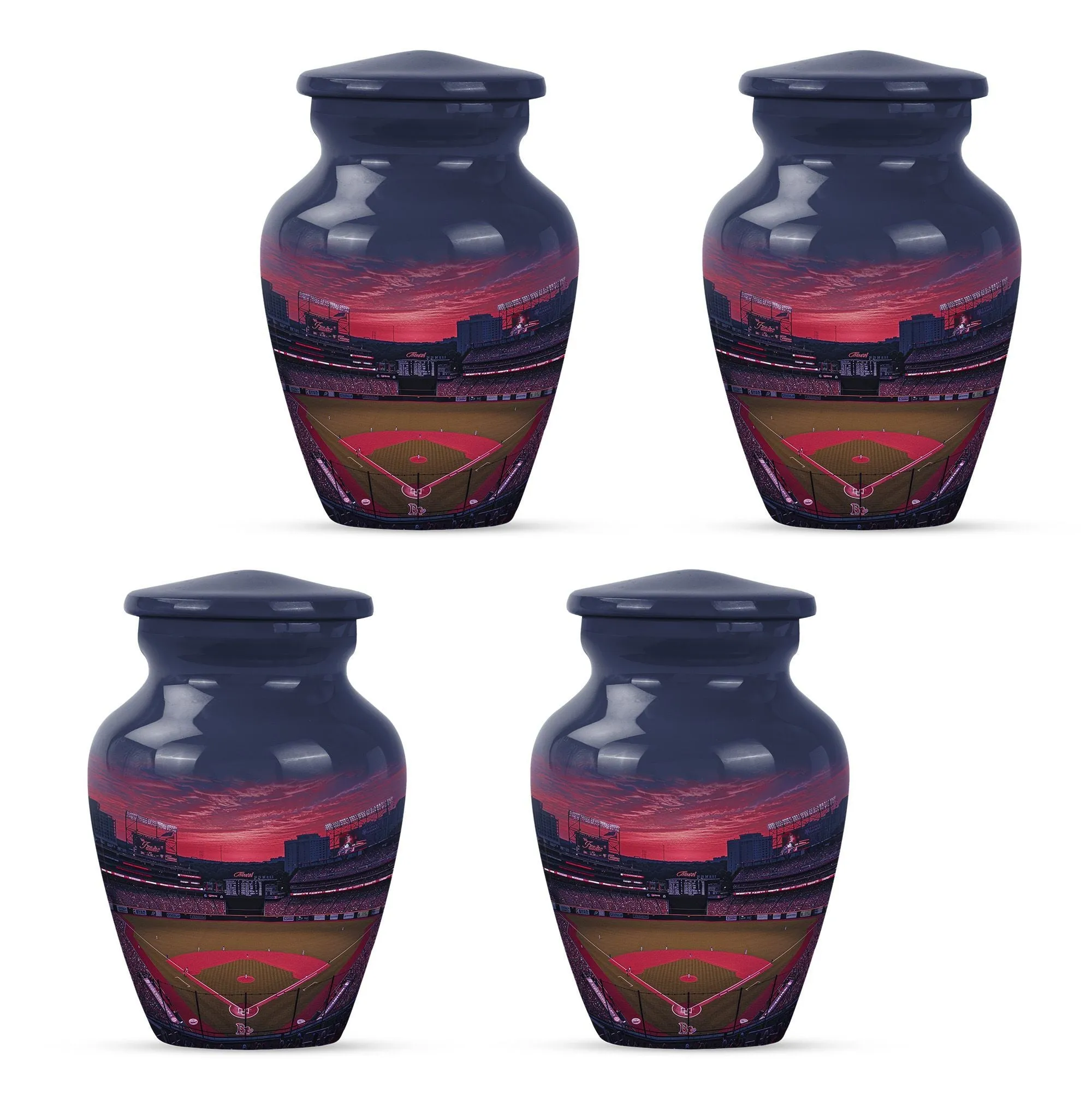 Butterfly Baseball Memorial Urn - Large Aluminium Funeral Urn