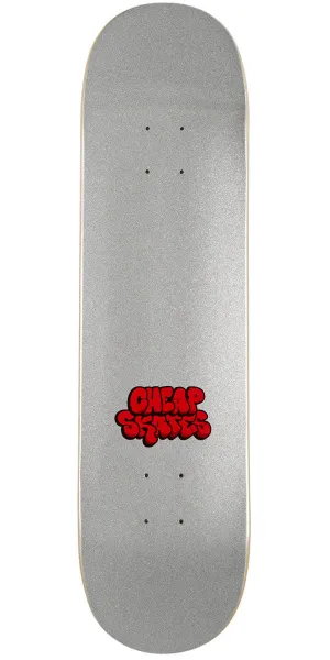 CCS Cheap Skates Tag Glitter Skateboard Deck - White - 7.50"