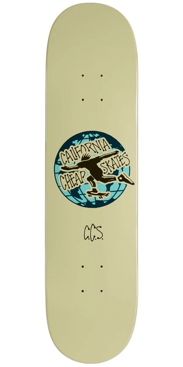 CCS Globe Skateboard Deck - Cream - 8.25"