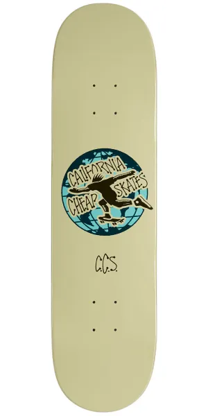 CCS Globe Skateboard Deck - Cream - 8.25"