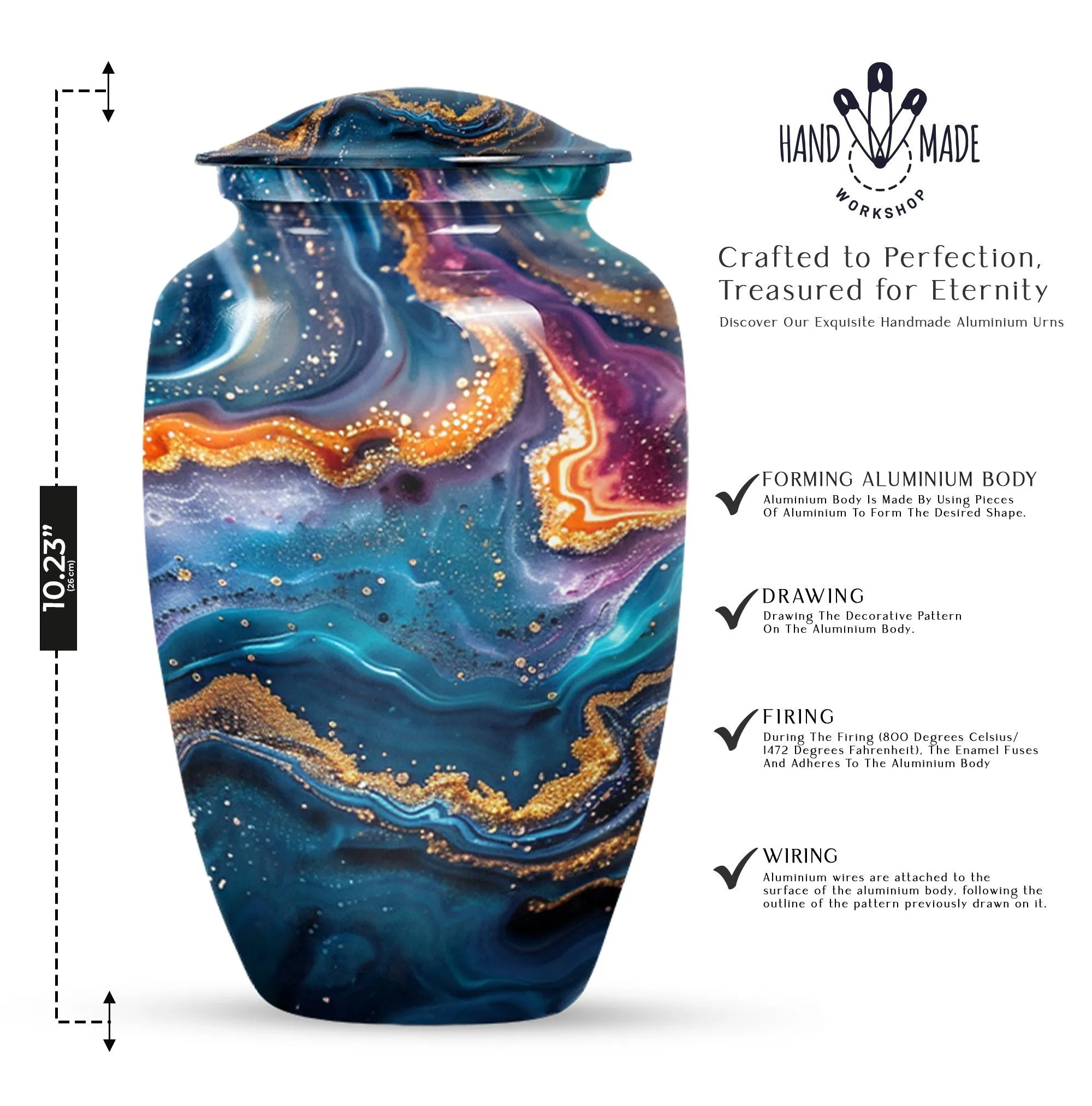 Eternal Embrace Abstract Urn - Timeless Memorial Tribute
