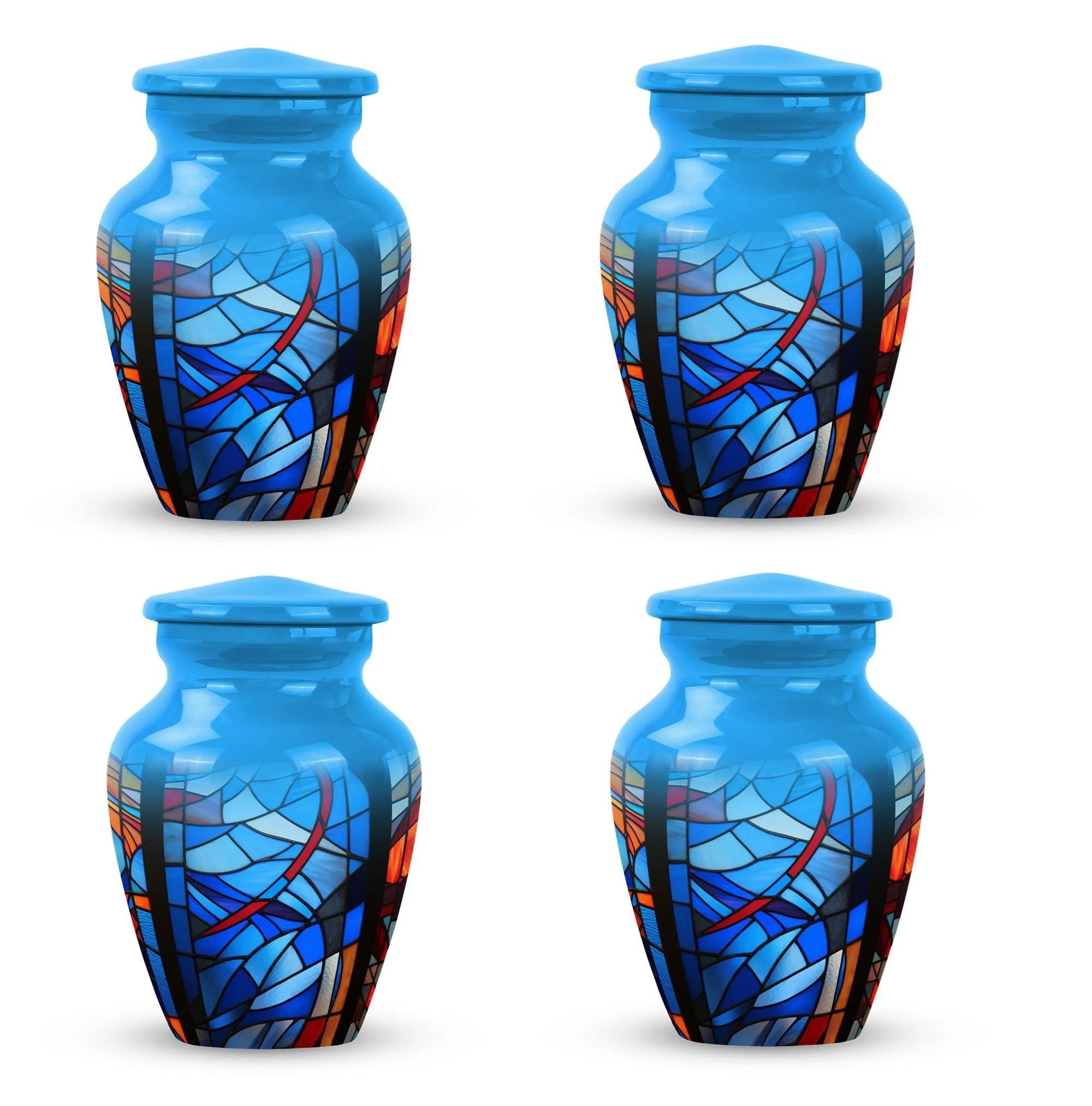 Eternal Harmony Stained Glass Memorial Urn Designed with Elegance