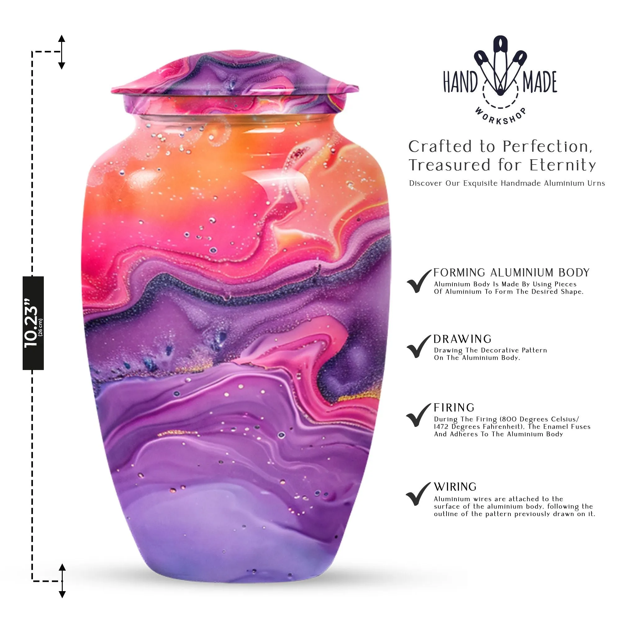 Eternal Rest Abstract Urn - Large Capacity Memorial Tribute
