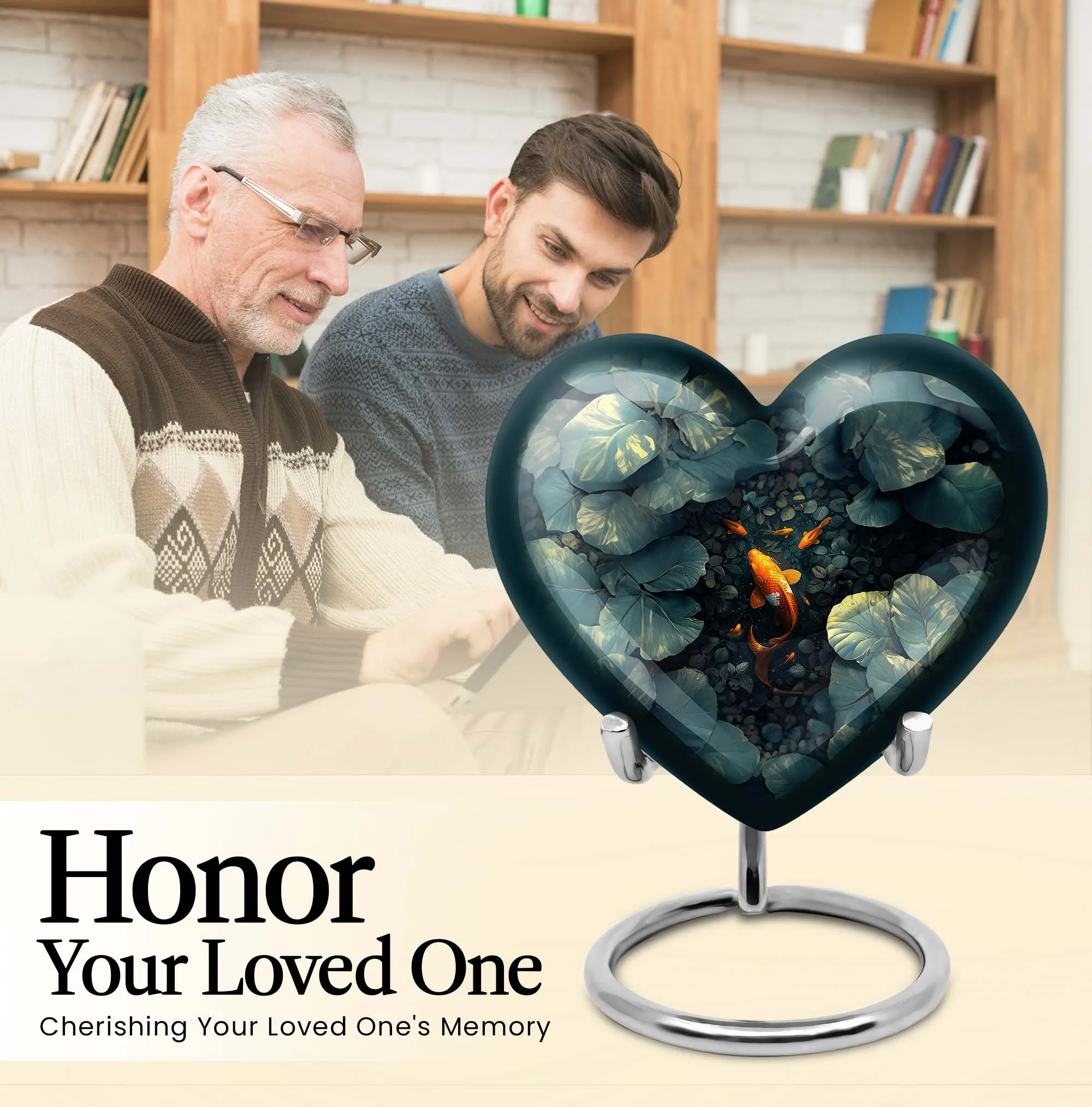 Everlasting Memory: Gold Fish Large Memorial Urn
