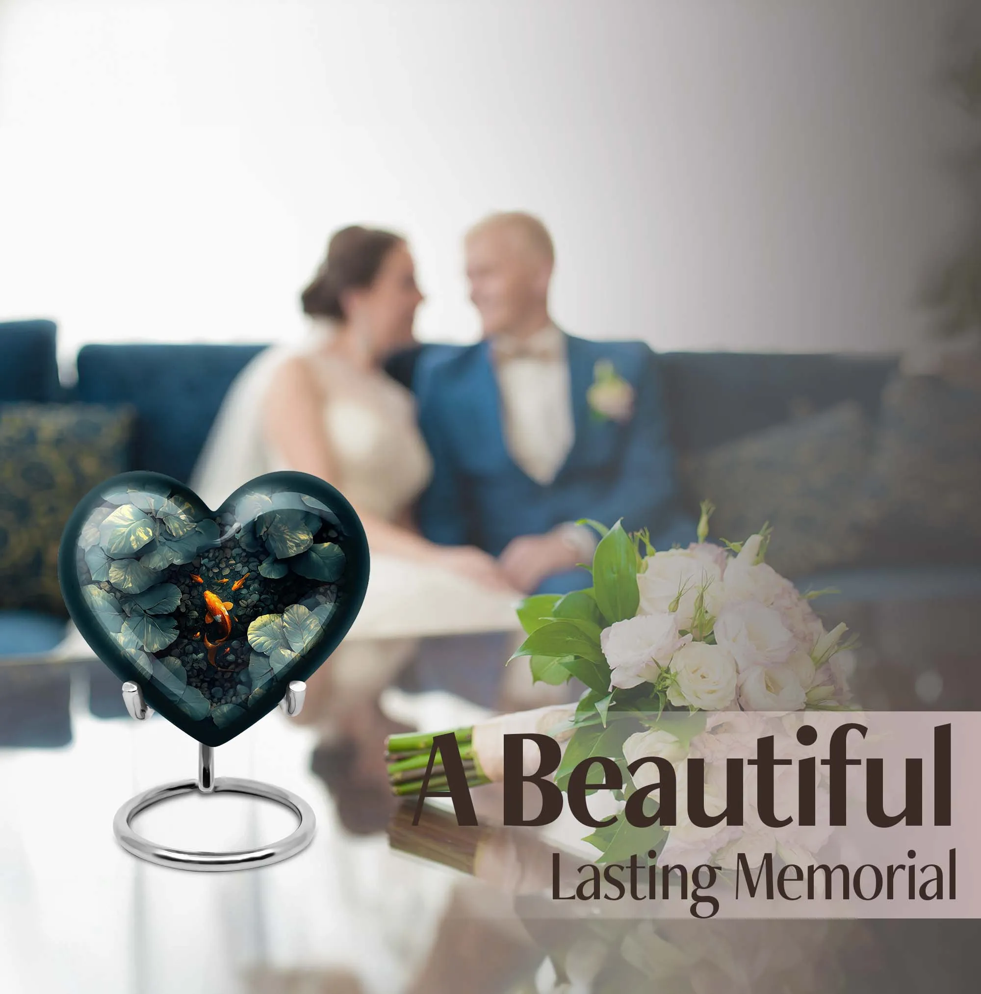 Everlasting Memory: Gold Fish Large Memorial Urn