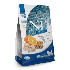 Farmina N&D Ocean Ancestral Grain Cod, Spelt, Oats & Orange Mini Adult Dry Dog Food