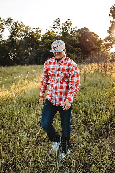 Fieldstone Green Backwoods Camo 7 Panel 3D Puff Hat