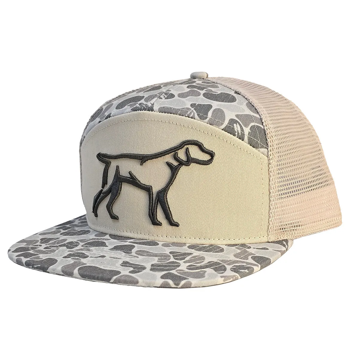 Fieldstone Green Backwoods Camo 7 Panel 3D Puff Hat