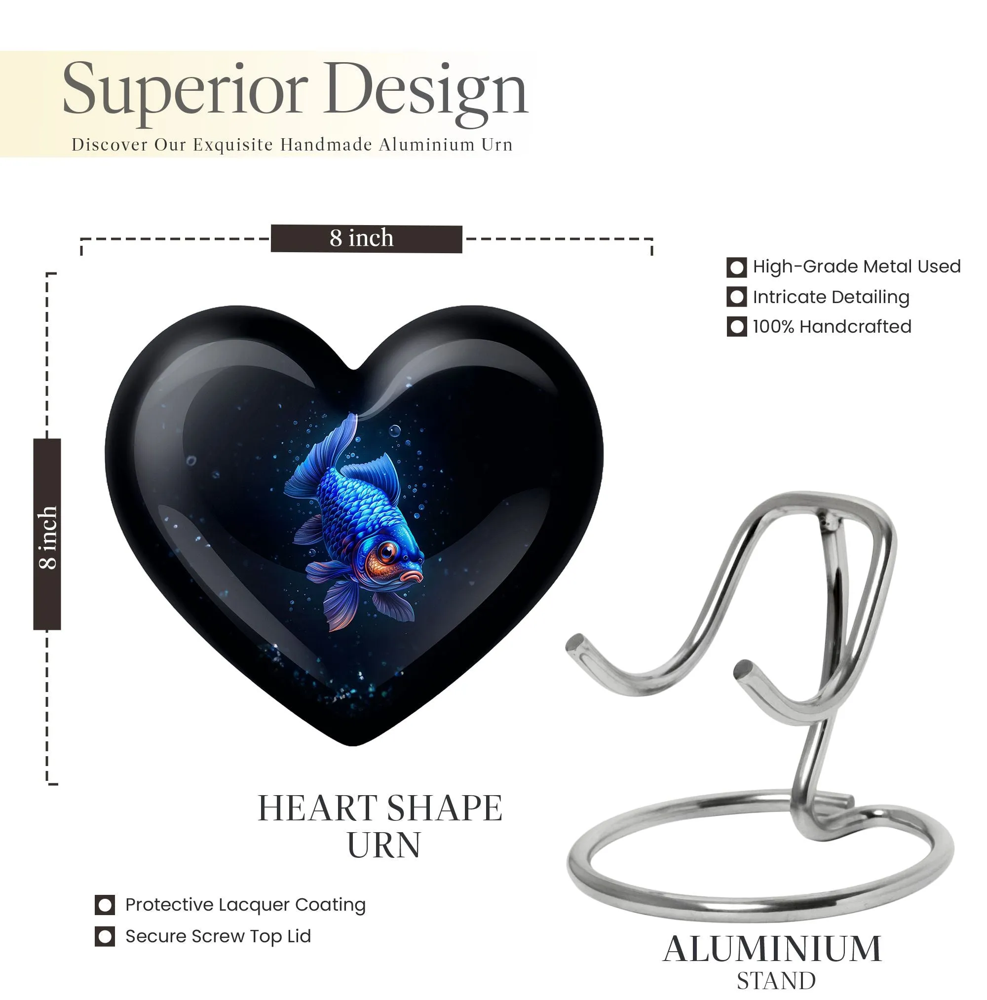 Fish Cremation Urn for Tender Recall of Loved Ones
