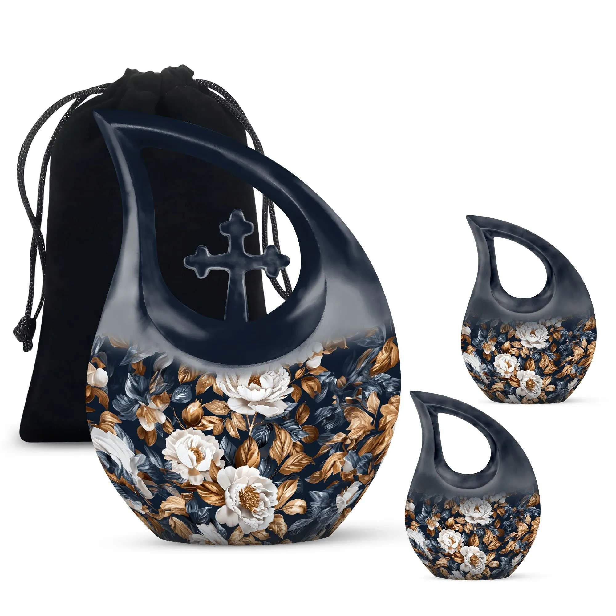 Flowers Urn Resilience large urn for human ashes keepsake