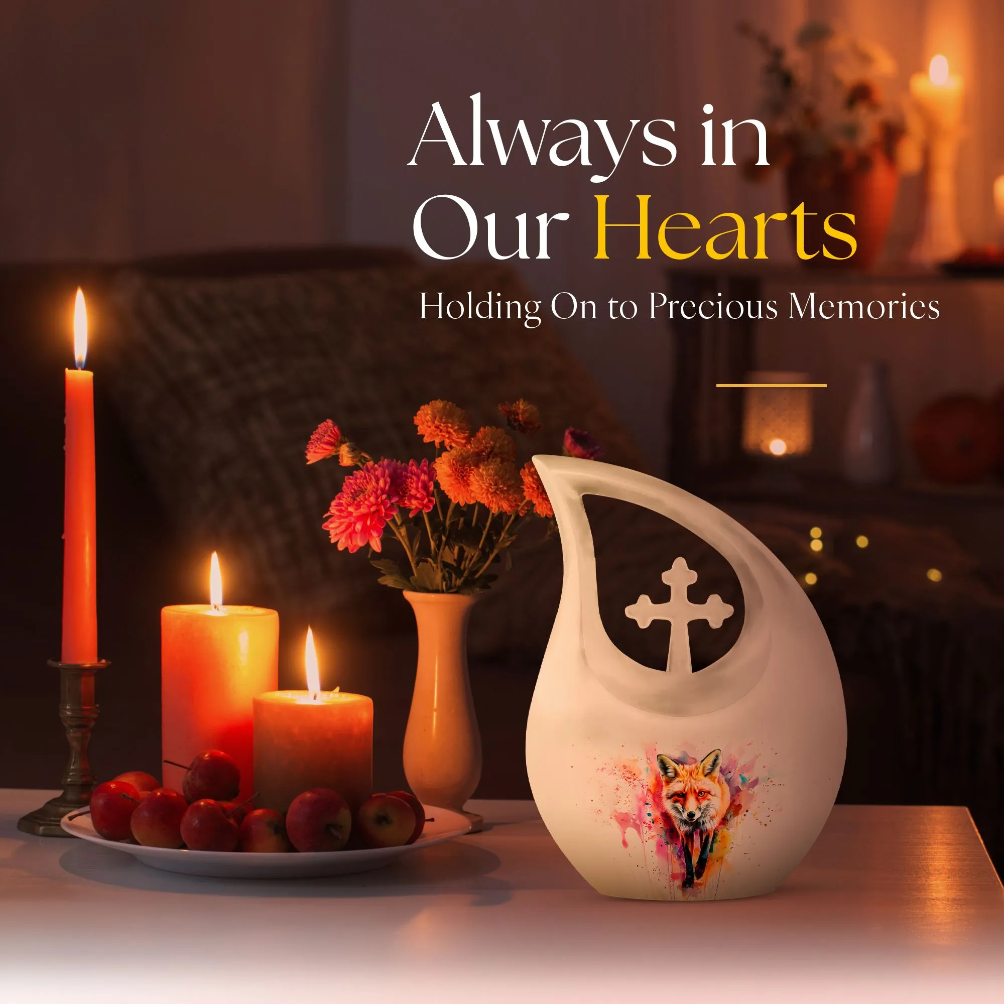 Fox-Themed Burial Urn: Containers For Cremated Ashes