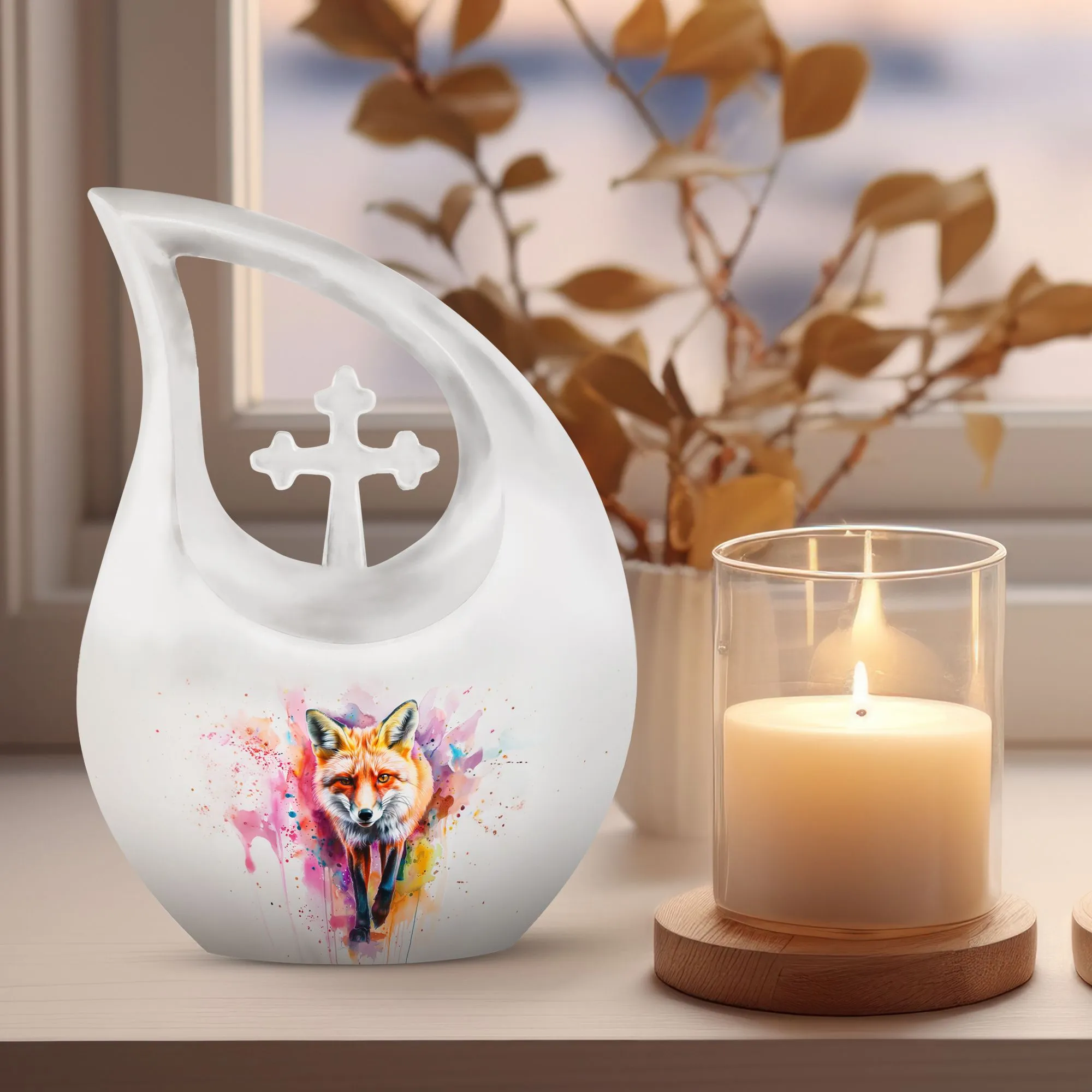 Fox-Themed Burial Urn: Containers For Cremated Ashes
