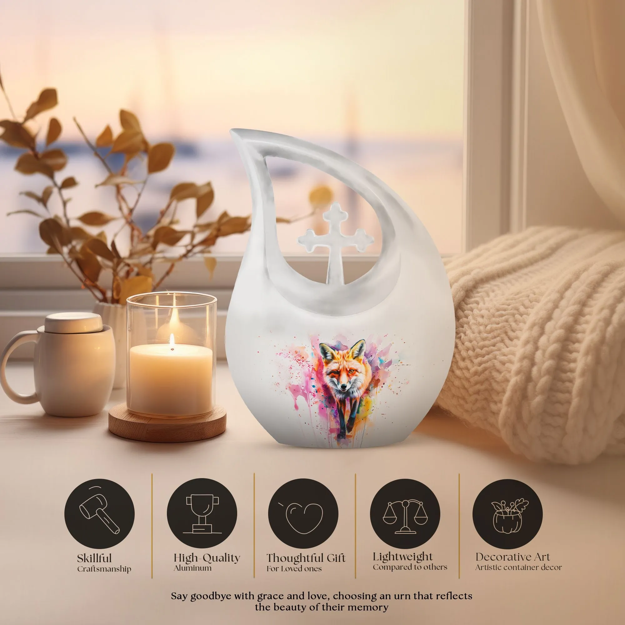 Fox-Themed Burial Urn: Containers For Cremated Ashes