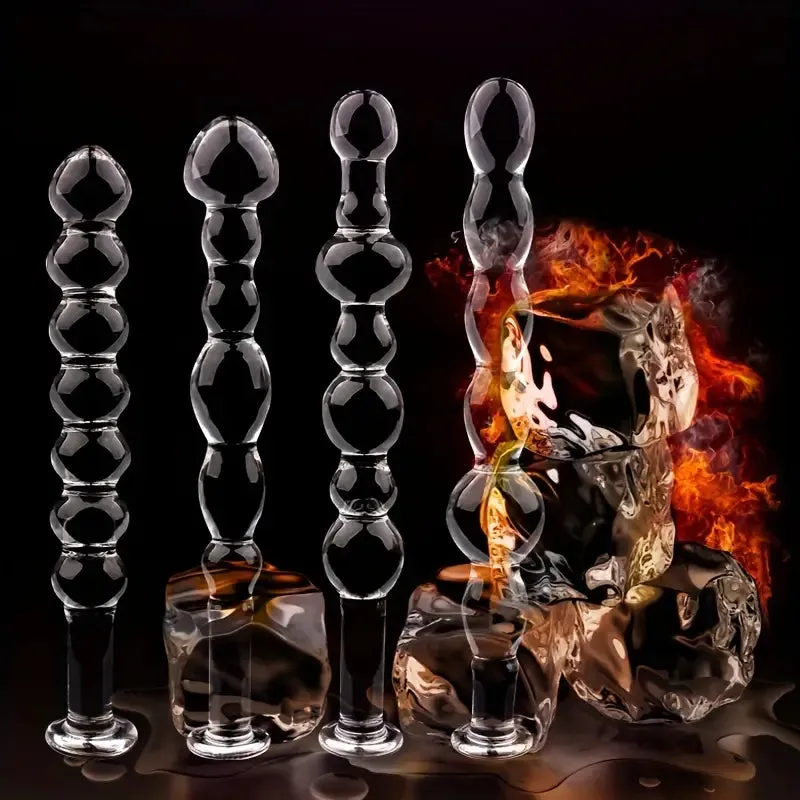 Glass Crystal Anal Probe Expander Adult Male Fun Anal Sex Toy