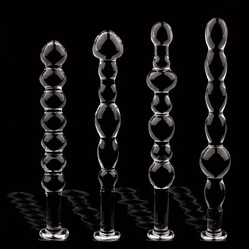Glass Crystal Anal Probe Expander Adult Male Fun Anal Sex Toy