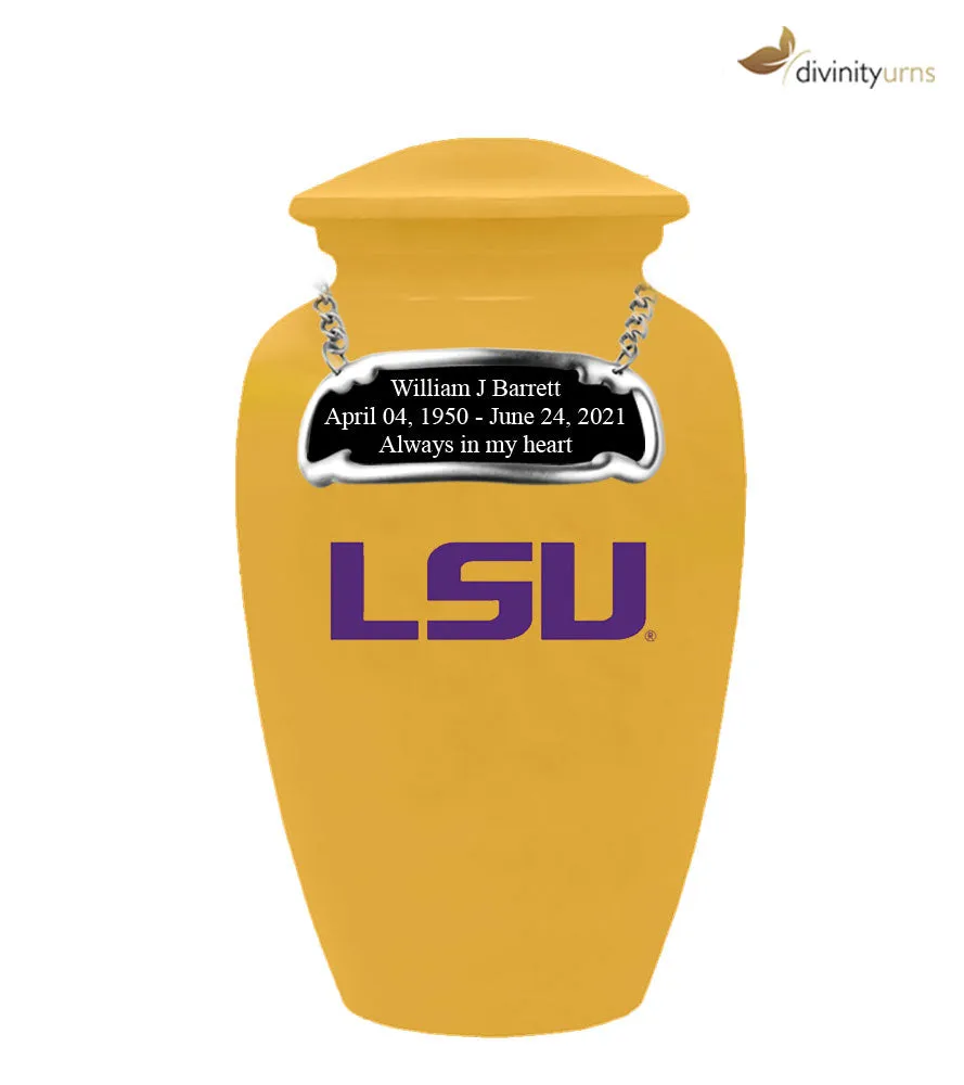 Gold Louisiana State University Tigers Memorial Cremation Urn