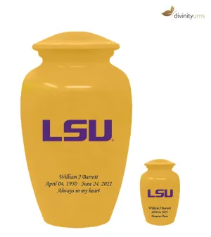 Gold Louisiana State University Tigers Memorial Cremation Urn