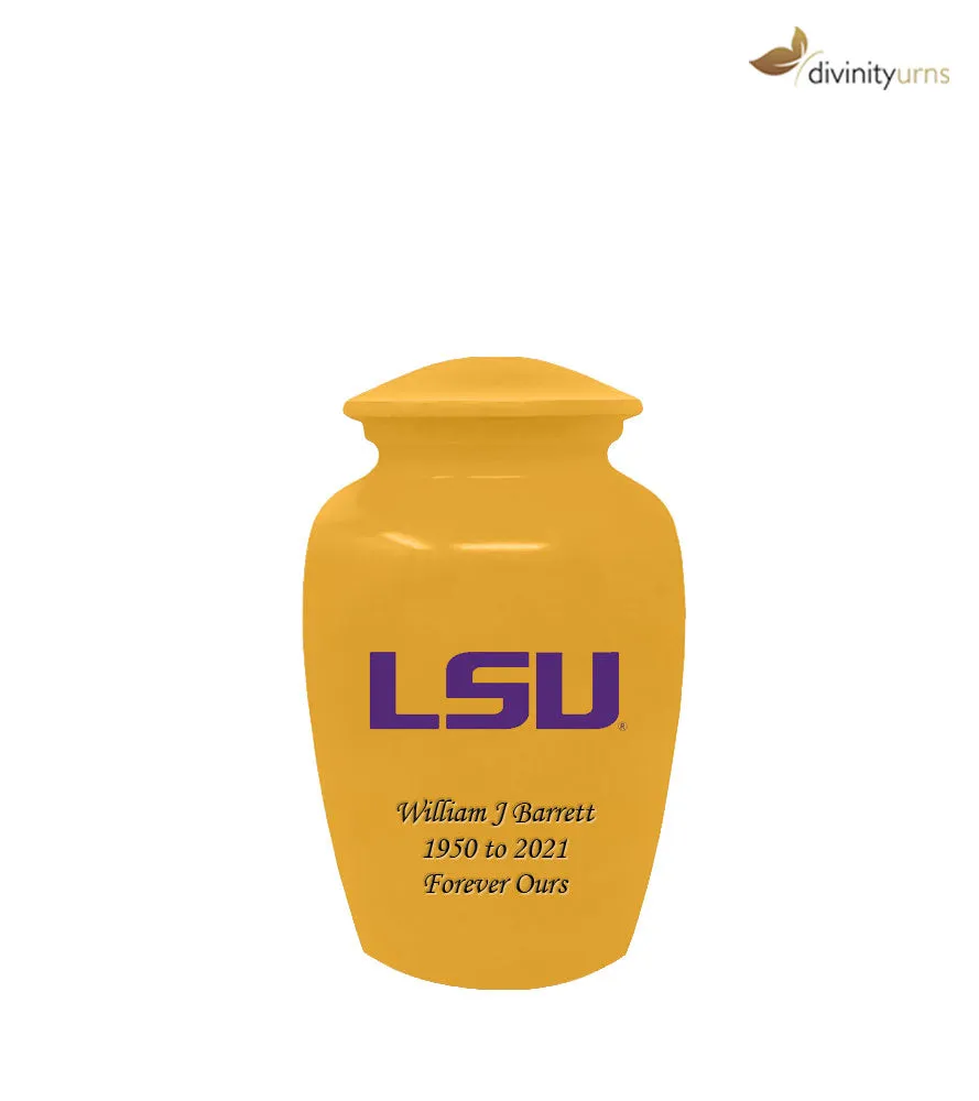 Gold Louisiana State University Tigers Memorial Cremation Urn